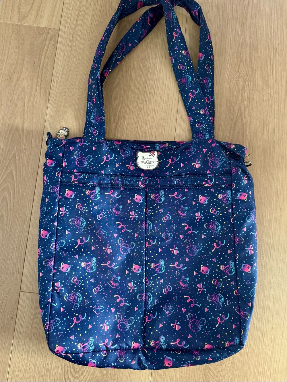 Sanrio Navy Blue Tote with Pink & Teal Accents